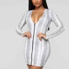 Fashion Nova Snake in the night mini dress