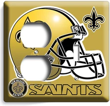 NEW ORLEANS SAINTS FOOTBALL TEAM LIGHT SWITCH OUTLET WALL PLATE COVER BOYS ROOM