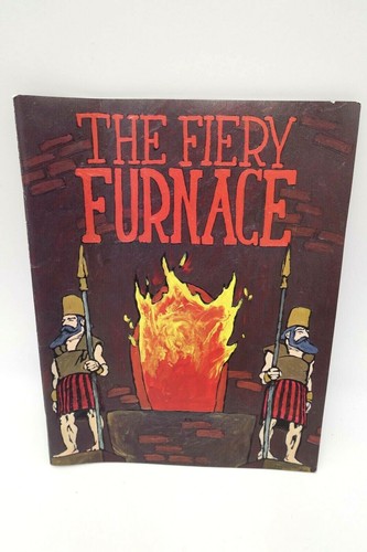 Rare THE FIERY FURNACE Christian Kids Book + Cassette Tape + Color Film Slides - Picture 6 of 12