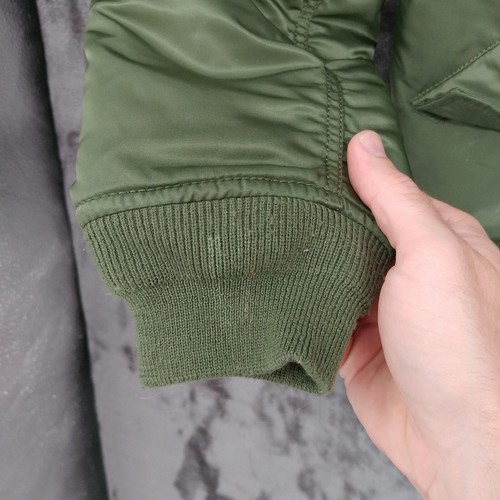 Alpha Flyers Jacket Intermediate MA-1 Youth Medium Green Reversible - Picture 6 of 16