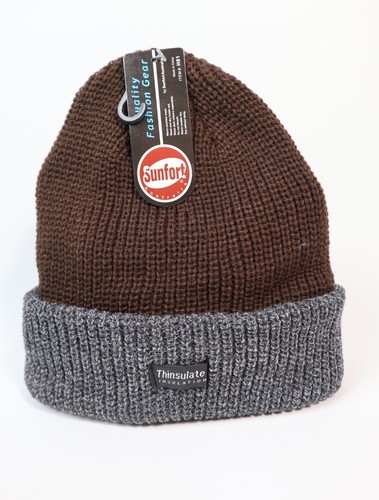 Thinsulate Knitted Thermal Beanie in Black, Brown, Grey, Mustard, Navy, Red - Picture 12 of 19