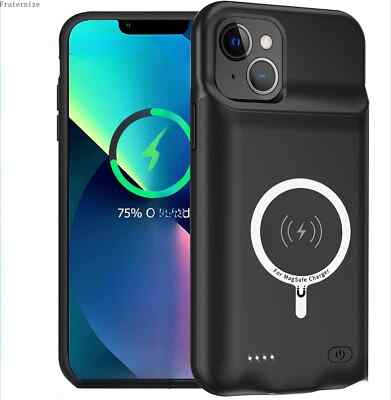 Power Case für iPhone 13 Wireless Charging Cover Akku Ladegerät Case Powerbank