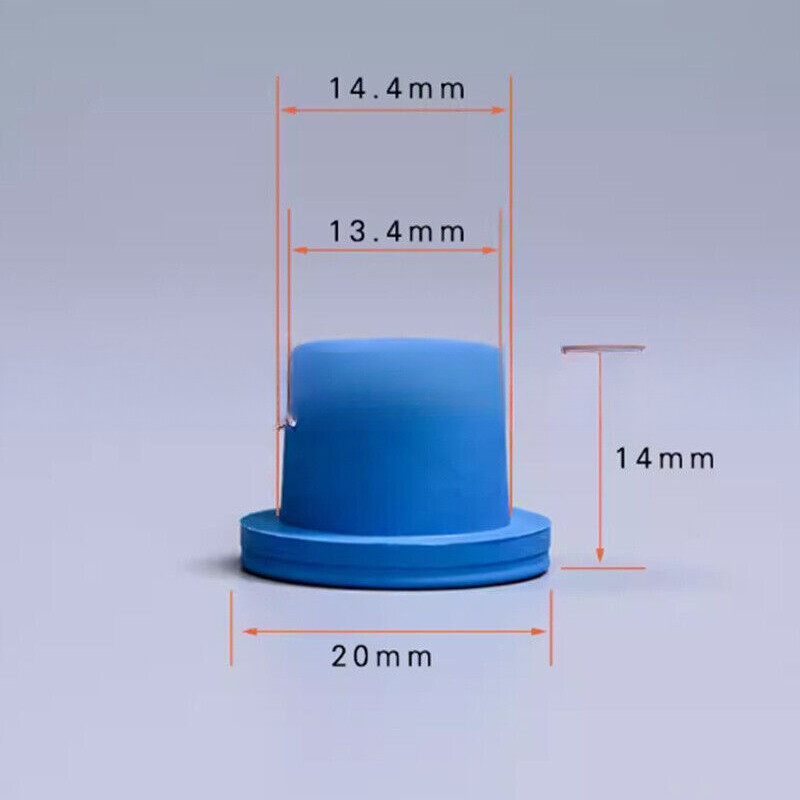 100PCS Butyl Rubber Stopper 20mm Blue Anaerobic Tube Stopper Test Tubes #SK