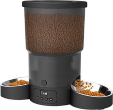 Automatic Cat Feeder for 2 Cats 20 Cups/5L Timer Setting 12 Portions 6 Meals Day
