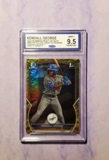 Graded 9.5 2023 Bowman Chrome Yellow Refractor Rookie /75 KENDALL GEORGE 