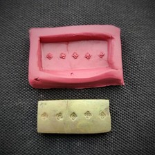 Vintage Schönes Multi Floral Design Glocken Metall Bronze Schmuck Stempel BS116