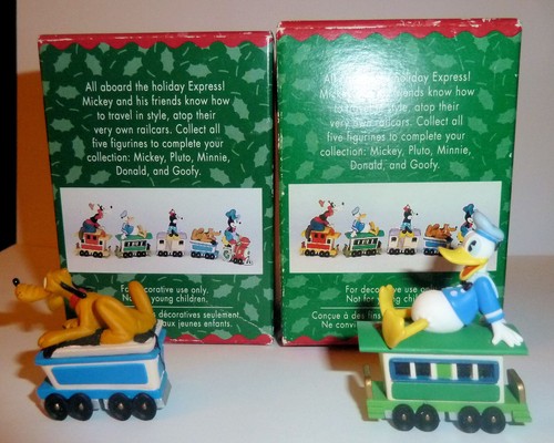 HALLMARK MERRY MINIATURES Mickey Express Plutone e Paperino Auto - Foto 2 di 2