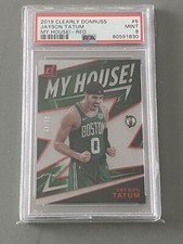 2019-20 Clearly Donruss Jayson Tatum My House! Red #/49 Celtics PSA 9