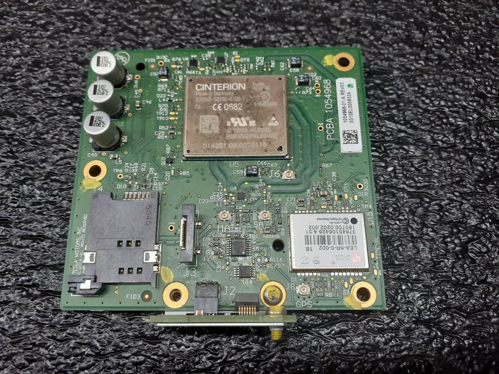 Tesla Model S X PCBA LTE Modem Board Connectivity No Sim Card 1054968