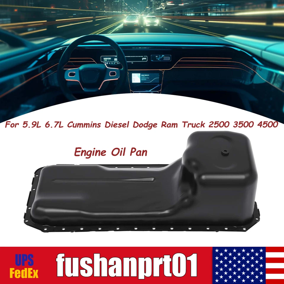 Engine Oil Pan for 6.7L Cummins Diesel Dodge Ram Truck 2500 3500 4500 NEW Foto 3 de 4