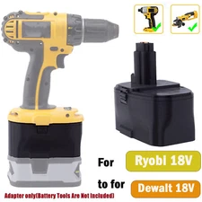 Adapter Fits For Ryobi 18V Li-Ion Battery To For Dewalt 18V Ni-Cd Power Tools