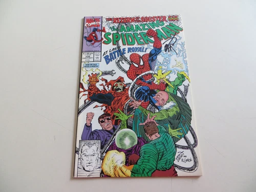 AMAZING SPIDER-MAN # 338, SINISTER SIX SIGNED BY ERIK LARSEN  COA, POA