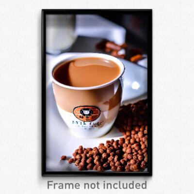 Pixel Art Poster - Well Made Brown Sugar Milk Tea (8 Bit Video Game Print)
