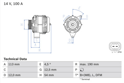 BOSCH 0 986 081 410 Alternator