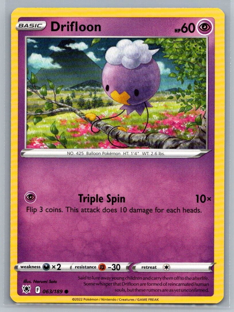 Drifloon 63/189 Astral Radiance Common Pokémon TCG 2022