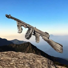 Investment Caster Tommy Gun Thompson Machine Gun 9g Hand Cast 999 Fine Silver #8