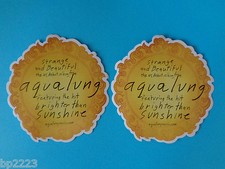 2-PK AQUALUNG "STRANGE AND BEAUTIFUL" Band Decal/Stickers Brand NEW Hard to Find