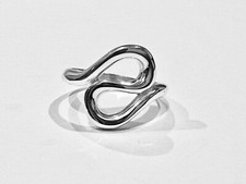 Swirl Contemporary Modern Stamped .925 Sterling Silver Ring Brand New- Size 6