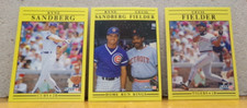 BASEBALL CARDS BUT 2 GET 1 FREE RYNE SANDBERG & CECIL FIELDER HOME RUN KINGS