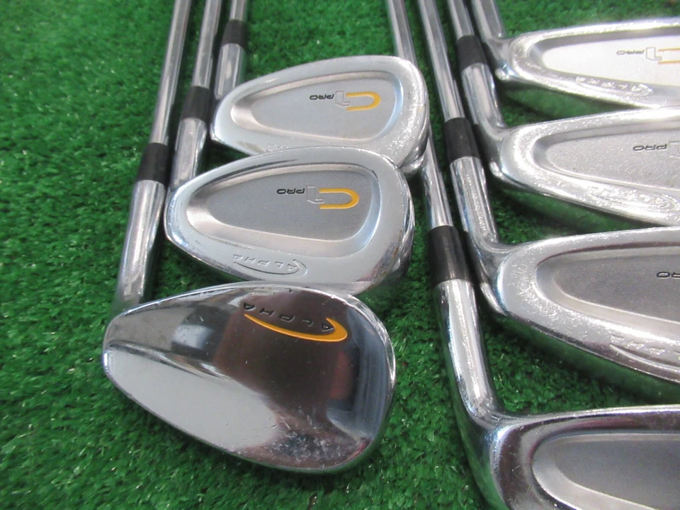 RARE ALPHA C1 PRO FORGED IRON SET 5-PW GW GOLF CLUBS PRECISION STIFF STEEL RH - Image 3 of 4