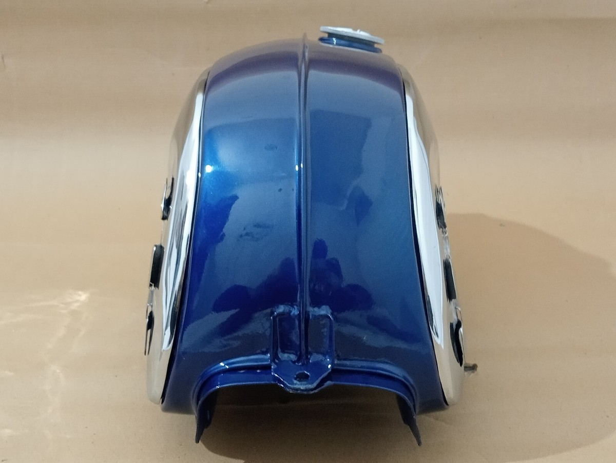 Honda CB77 305 SUPERHAWK 61-68 STEEL BLUE FUEL TANK +CHROME SIDE