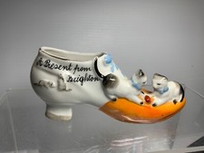 SCARPA VINTAGE PORCELLANA CON TACCO GATTI/GATTINI E TOPI - PRESENTE DA BRIGHTON