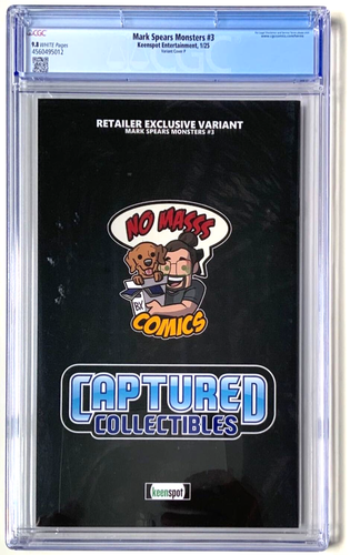Mark Spears Monsters #3 MEGACON Variant Venom Homage CGC 9.8 W/COA. - Picture 2 of 3