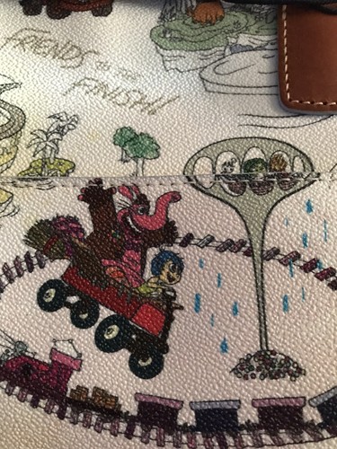 Disney Parks Pixar Maps Dooney & Bourke Zip Satchel Bag - 第 10/10 張圖片
