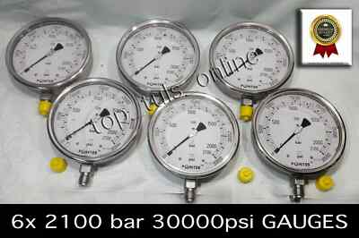 #ad HIGH PRESSURE Hydraulic amp; Nozzle Test Bench GAUGES 2100 BAR 30000 PSI LIQUID FIL $660.00