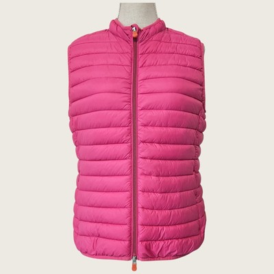 Save The Duck Pink Ultra Light Vest Size 4 M Eco-Friendly Plumtech No Down