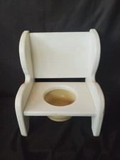 Collector's Doll Potty Chair White Wood Art Doll
