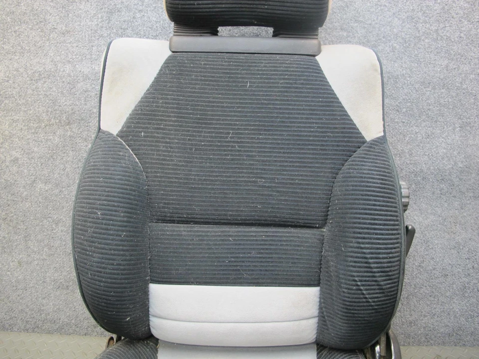 85-89 TOYOTA MR2 AW15 SET OF 2 FRONT LEFT & RIGHT VELOUR SEAT BLACK GRAY OEM - Изображение 3 из 4