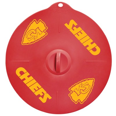 BB NFL Kansas City Chiefs 9'' Silicone Lids fits Bowls & Pots, Hot/Cold 2 Lids