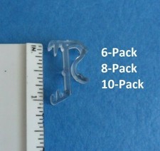 1 Inch Single Slat Clear Valance Retainer Clip 1" for Wood, Mini Blind 6-10 Pack