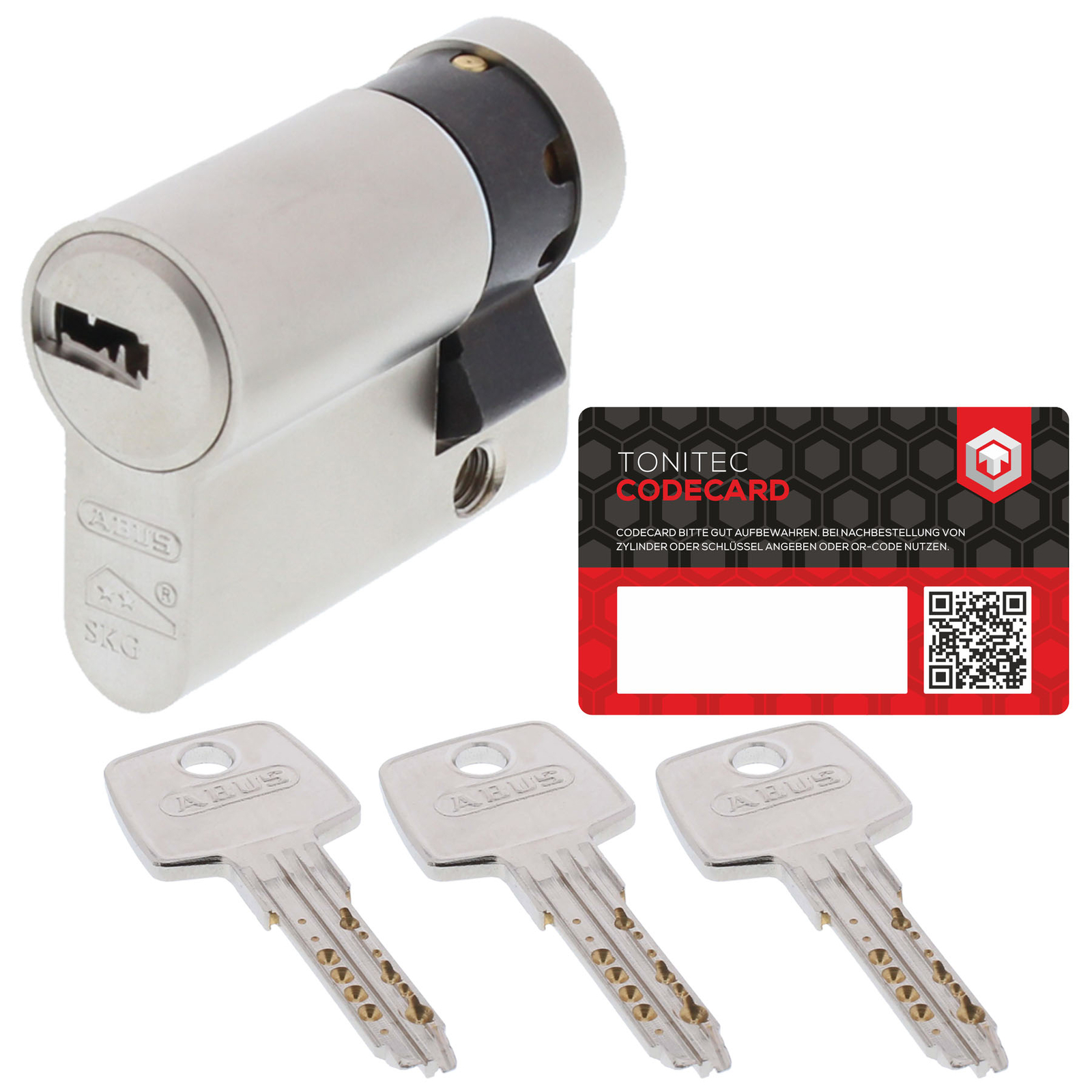 ABUS - EC550 Profil-Double Cylindre Longueur 40/60mm Avec 4 Clés