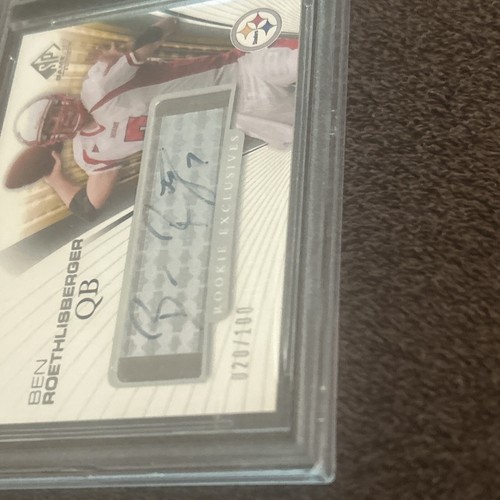 2004 SP Game Used Edition Ben Roethlisberger RC AUTO 2/100 PSA 8 NM-MT - Picture 4 of 5
