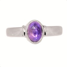 Natural Amethyst - African 925 Sterling Silver Ring Jewelry s.6 CR73744