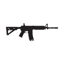 Ar-15 Assault Rifle Gun - Decal Sticker - Multiple Colors Sizes - Ebn2978