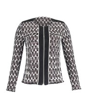 Iro Kamber Tweed Jacket In Black And White Cotton Ints