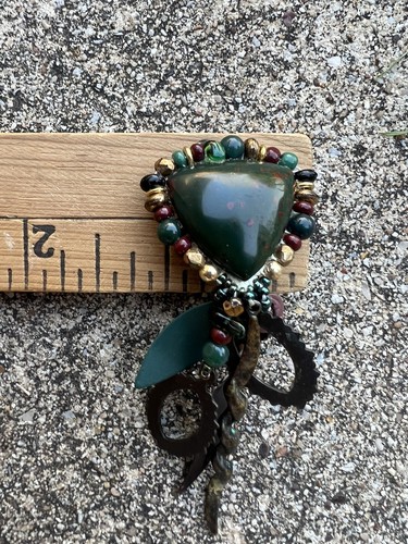 2x Vintage Chipita Earrings Dangle Mult Strand Beads Red Blue Green BoHo Hippie - Picture 11 of 20