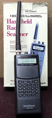 RadioShack PRO-89 200-Channel Handheld Race Scanner VHF/Air/UHF/800MHz  20-514