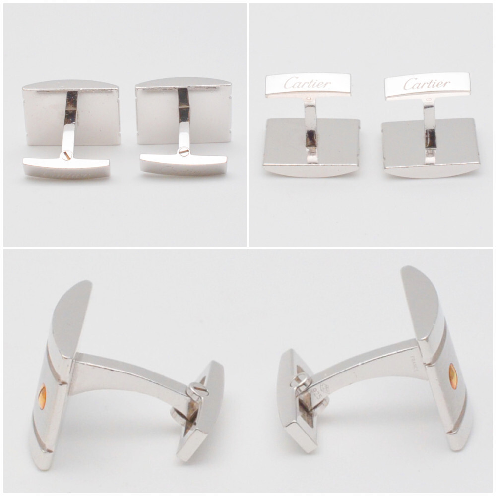 CARTIER Santos de Cartier Cufflinks Silver SV925 x Metal CARTIER Santos de Cartier Cufflinks Silver SV925 x Metal