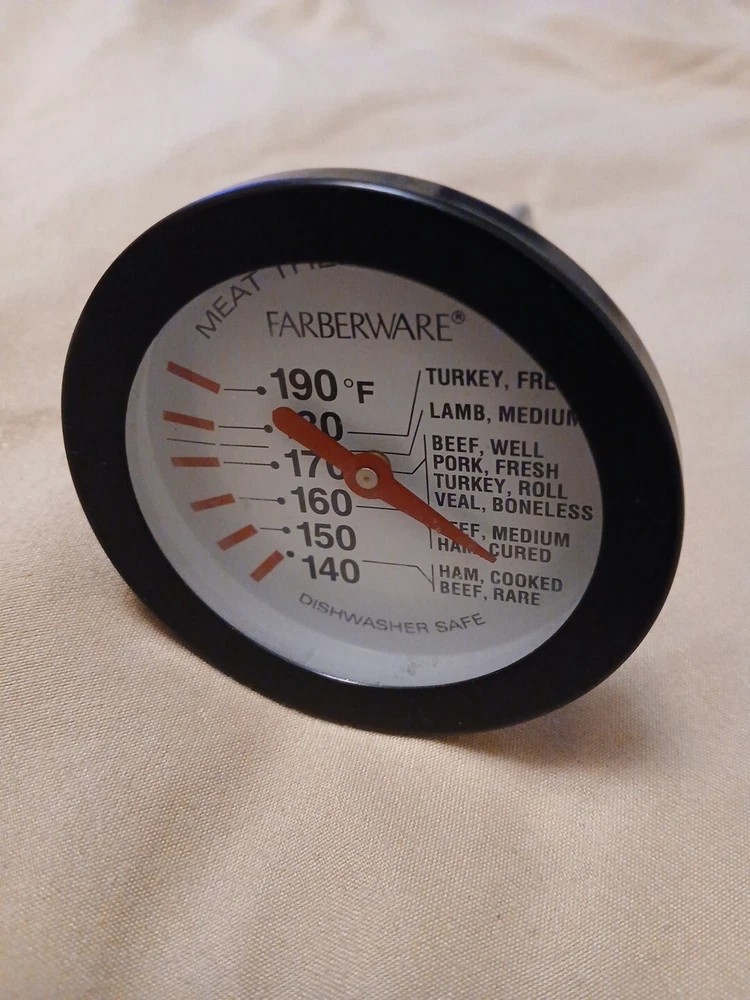 FARBERWEAR Meat Thermometer Oven Silver Range Barbecue Temperature