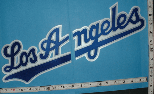 RARE OFFICIAL LOS ANGELES DODGERS MLB BASEBALL JERSEY CREST split PATCH SET - Picture 2 of 2