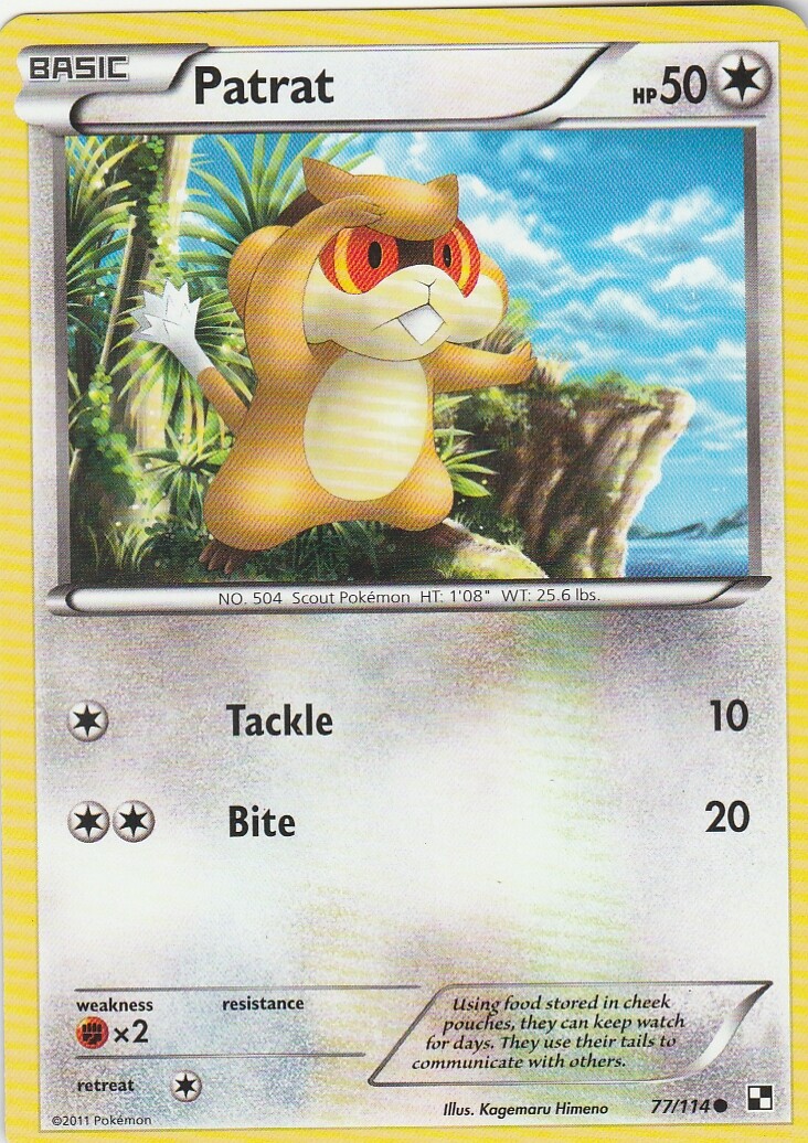 Patrat 77/114 Pokemon Black and White Base