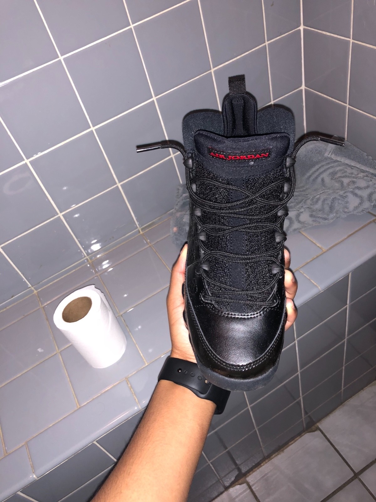 jordan 9 bred on feet