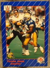 1991 AW Sports CFL Football Card #106 Tyrone Jones - Southern Alumni - NM