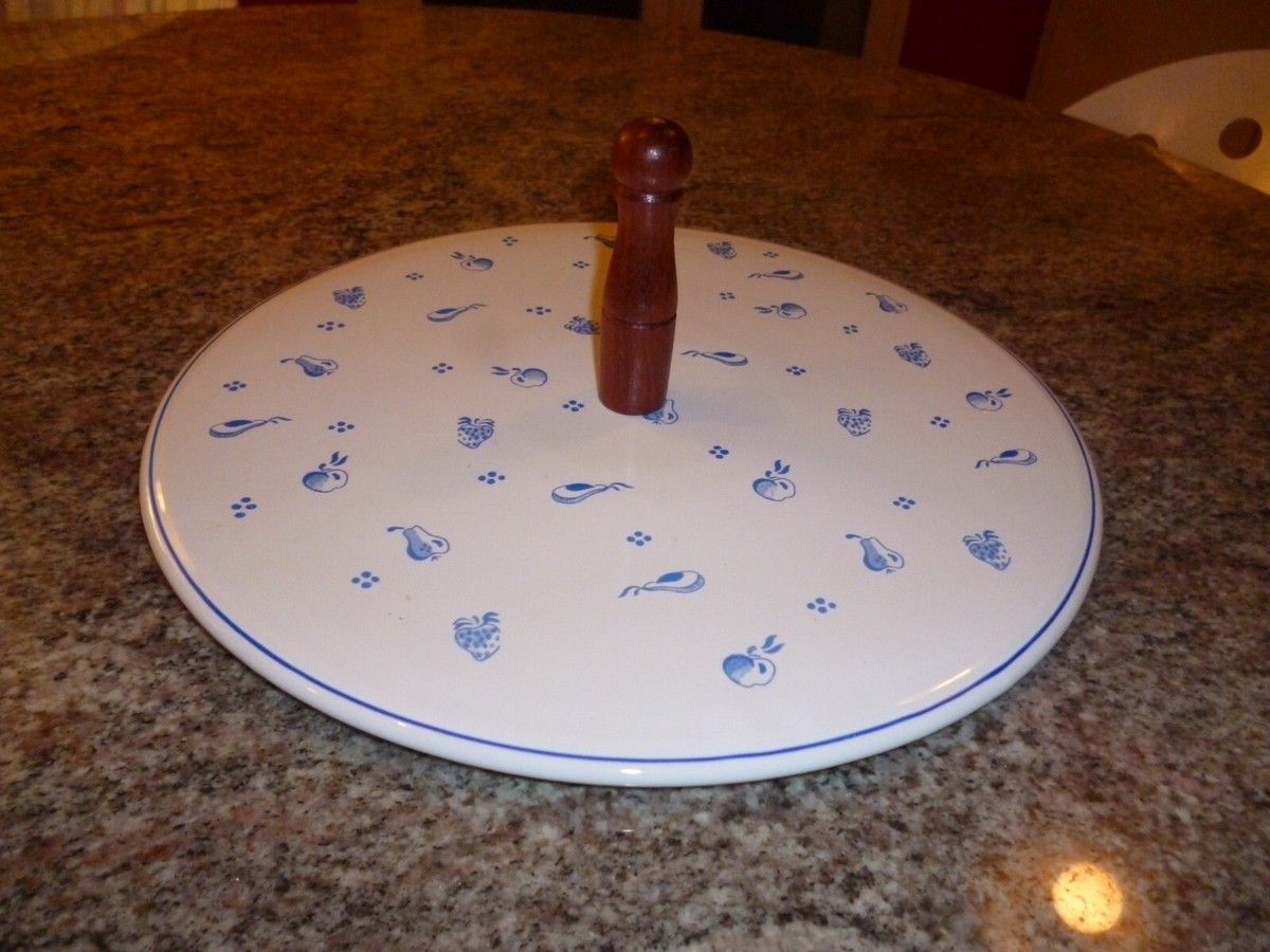 Plateau à Fromages Revol - Porcelaine - Motif Fleurs Roses - Bon état