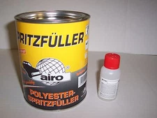 Polyester Spray Filler White   1 litre inc hardener   1.5 kilo  2K primer REFACE