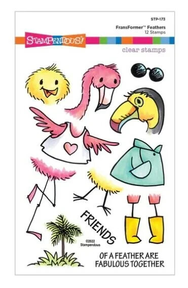 Stampendous FransFormer - Feathers Clear Stamp Set - STP-173